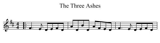 The Three Ashes - staff notation
