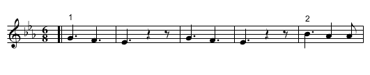 The Three Blind Mice - staff notation