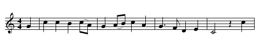 The Three Butchers - staff notation