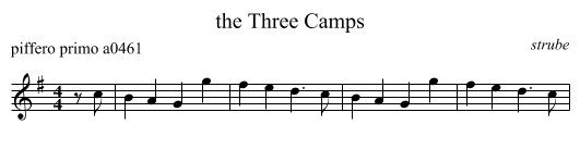the Three Camps - staff notation