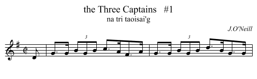 the Three Captains   #1 - staff notation