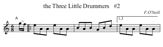 the Three Little Drummers   #2 - staff notation