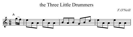 the Three Little Drummers - staff notation
