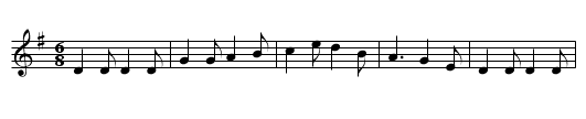 The three Maries - a little different - staff notation
