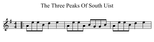 The Three Peaks Of South Uist - staff notation
