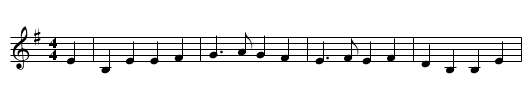 The Three Ravens - staff notation