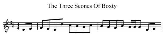 The Three Scones Of Boxty - staff notation