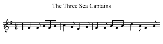 The Three Sea Captains - staff notation