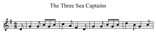 The Three Sea Captains - staff notation