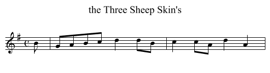 the Three Sheep Skin's - staff notation