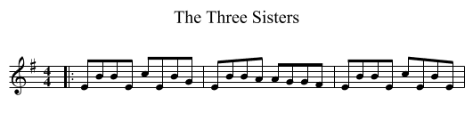 The Three Sisters - staff notation