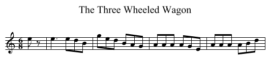 The Three Wheeled Wagon - staff notation