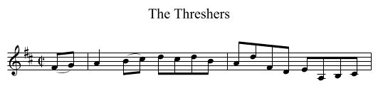 The Threshers - staff notation