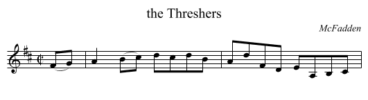 the Threshers - staff notation
