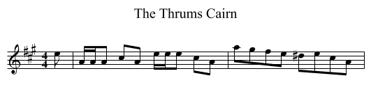 The Thrums Cairn - staff notation