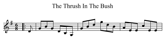The Thrush In The Bush - staff notation