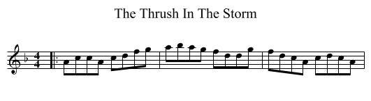 The Thrush In The Storm - staff notation