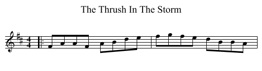 The Thrush In The Storm - staff notation