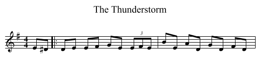 The Thunderstorm - staff notation