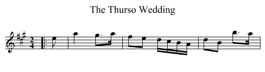 The Thurso Wedding - staff notation