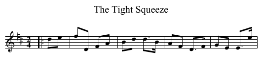 The Tight Squeeze - staff notation