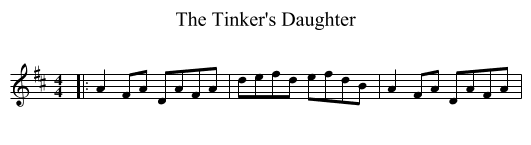 The Tinker's Daughter - staff notation