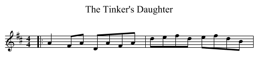 The Tinker's Daughter - staff notation