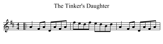 The Tinker's Daughter - staff notation