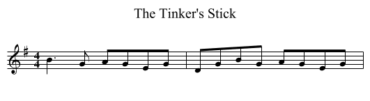 The Tinker's Stick - staff notation