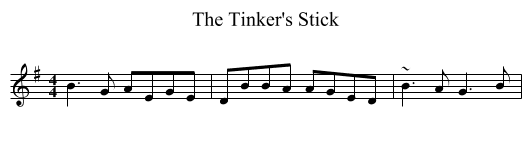 The Tinker's Stick - staff notation