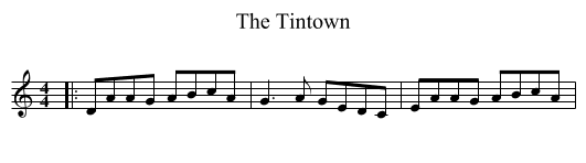 The Tintown - staff notation