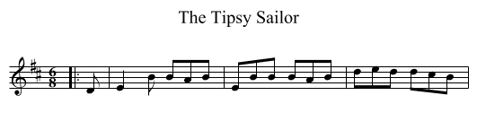 The Tipsy Sailor - staff notation