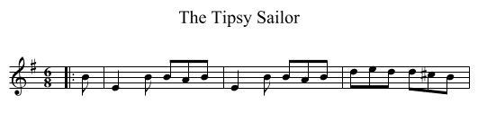 The Tipsy Sailor - staff notation