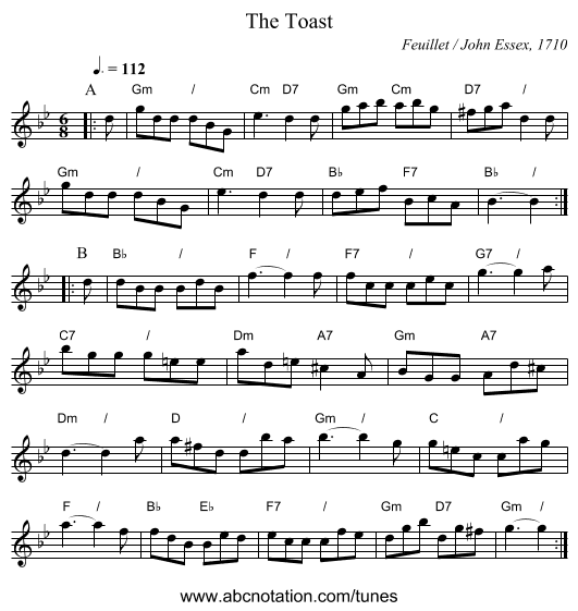 The Toast - staff notation