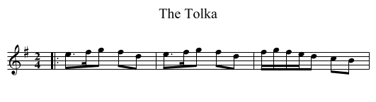 The Tolka - staff notation