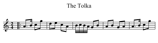 The Tolka - staff notation