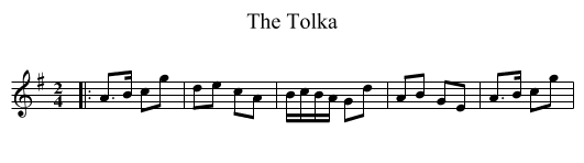 The Tolka - staff notation