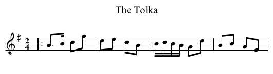 The Tolka - staff notation