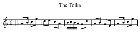 The Tolka - staff notation