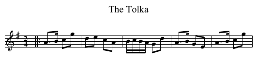 The Tolka - staff notation