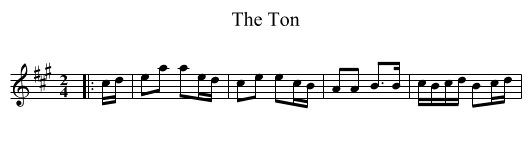 The Ton - staff notation