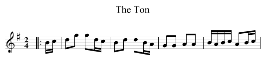The Ton - staff notation