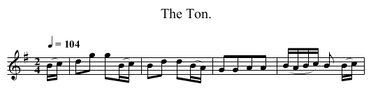 The Ton. - staff notation