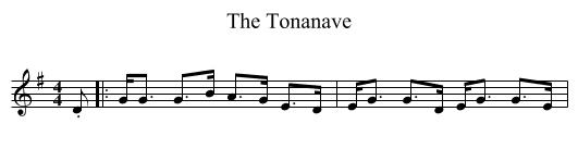 The Tonanave - staff notation