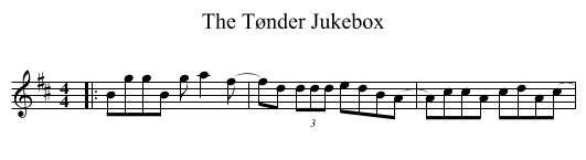The Tønder Jukebox - staff notation