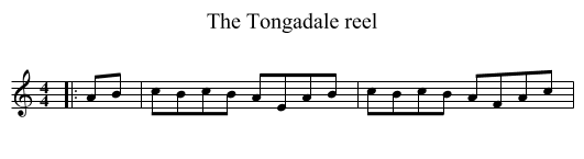 The Tongadale reel - staff notation