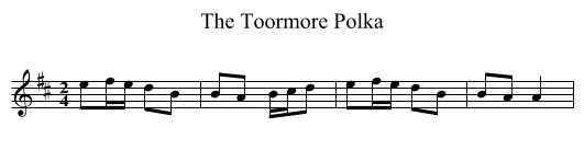 The Toormore Polka - staff notation