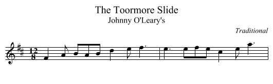 The Toormore Slide - staff notation