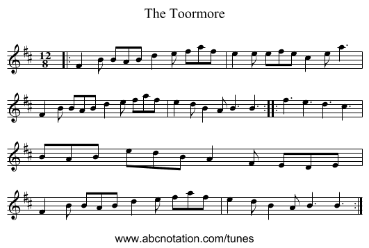 The Toormore - staff notation