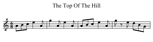 The Top Of The Hill - staff notation